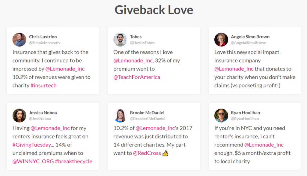 Lemonade | How Giveback Works